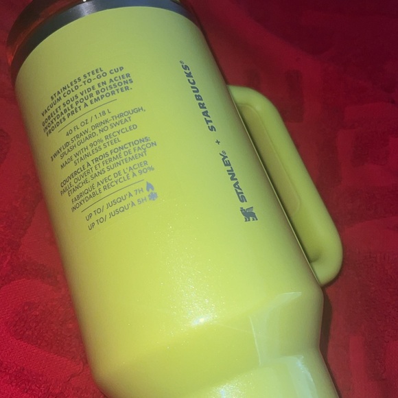 The STANLEY Starbucks 2024 Summer Exclusive Lime Green Shimmer 40oz Tumbler! - Picture 9 of 9